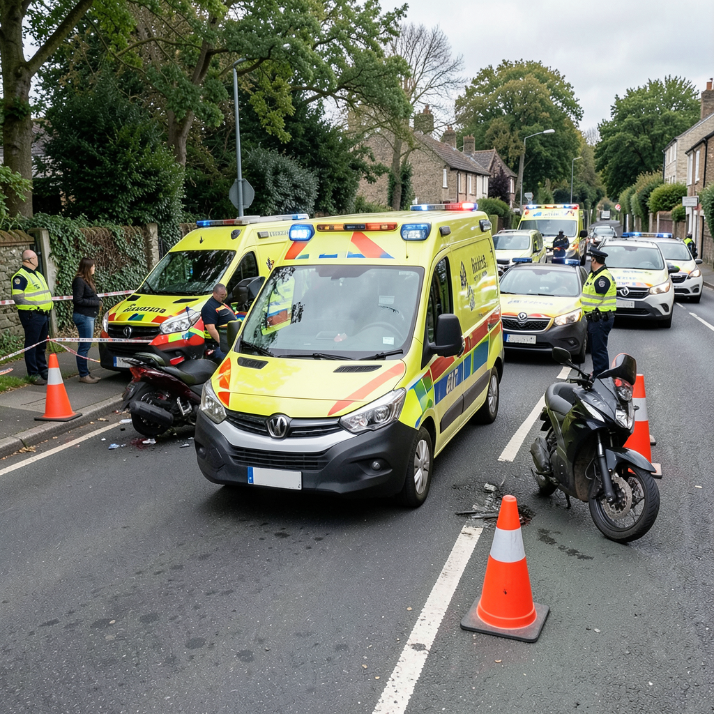 Scooter rider, 30, suffers head injuries in Bradford crash on Harrogate Road